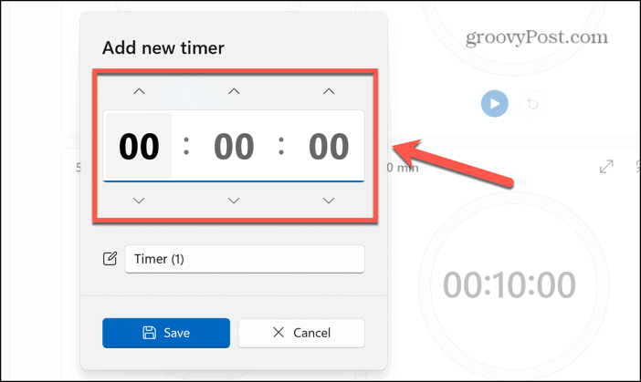 windows 11 timer time