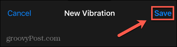 iphone save vibration pattern