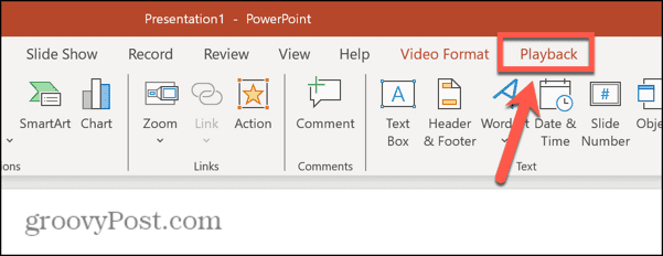 powerpoint playback menu mac