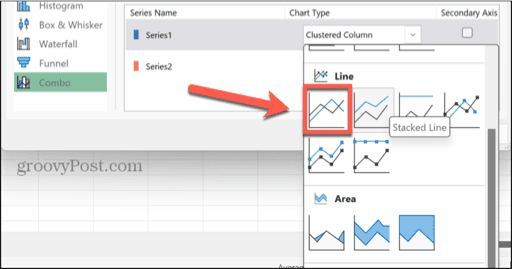 excel select chart type