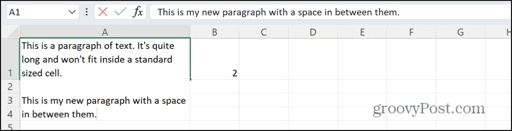 excel line break