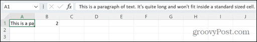 excel obscured text