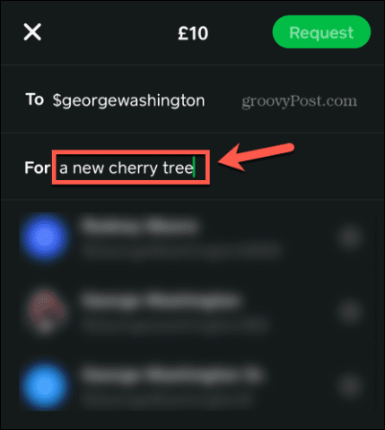 cash app request reason