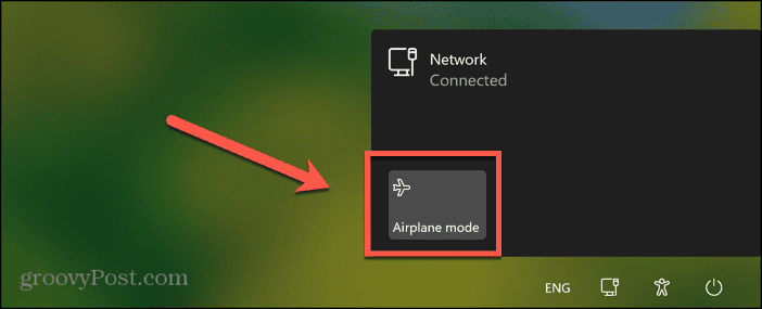 windows 11 airplane mode button