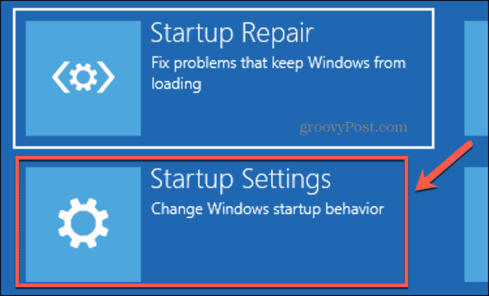 windows 11 startup settings