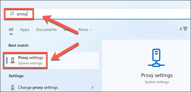 windows 11 proxy settings