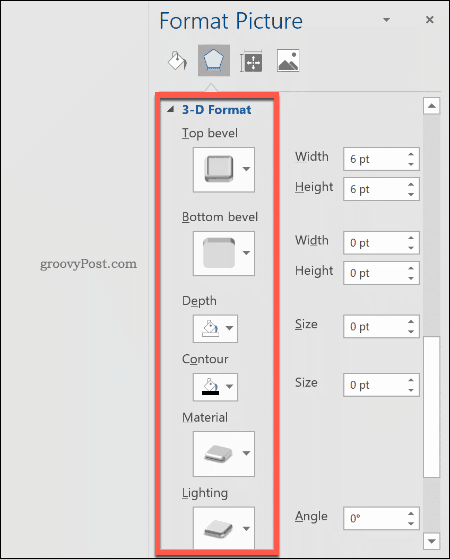 Adding Special Effects to Images in Word